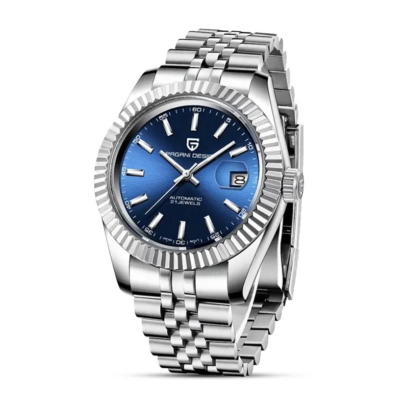 Pagani Design PD-1645 Datejust Blue Dial Men's Watch